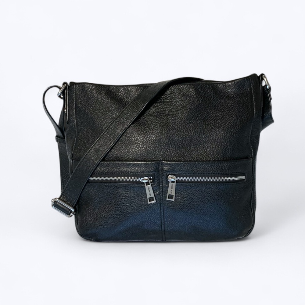 Atelier Noir Division of Rudsak Pebbled Leather Large Hobo Bag In Blacxk